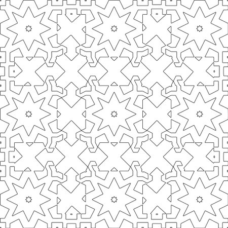 Line patterns. Digital design.Black and white pattern for web page, textures, card, poster, fabric, textile. Linear Wallpaper Image.のイラスト素材