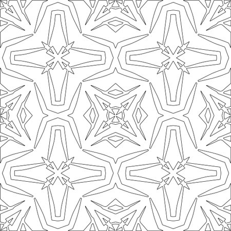 Line patterns. Digital design.Black and white pattern for web page, textures, card, poster, fabric, textile. Linear Wallpaper Image.のイラスト素材