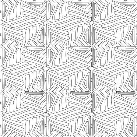Line patterns. Digital design.Black and white pattern for web page, textures, card, poster, fabric, textile. Linear Wallpaper Image.のイラスト素材