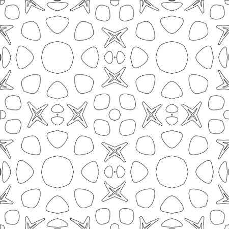 Line patterns. Digital design.Black and white pattern for web page, textures, card, poster, fabric, textile. Linear Wallpaper Image.のイラスト素材
