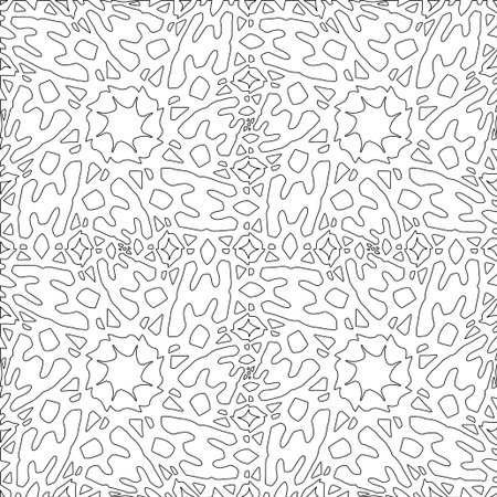 Line patterns. Digital design.Black and white pattern for web page, textures, card, poster, fabric, textile. Linear Wallpaper Image.のイラスト素材