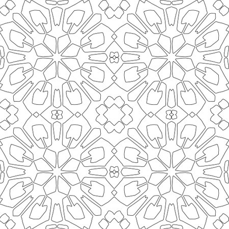 Line patterns. Digital design.Black and white pattern for web page, textures, card, poster, fabric, textile. Linear Wallpaper Image.のイラスト素材