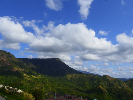 Beautiful clouds on a blue sky dayの写真素材