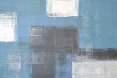 Grey and Blue Abstract Art Paintingの写真素材