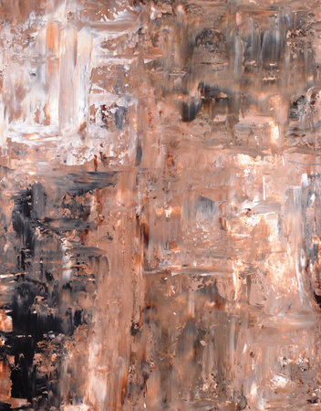 Black and Brown Abstract Art Paintingの写真素材