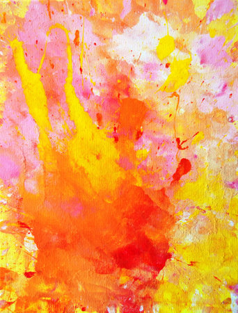 Pink and Orange Abstract Art Paintingの写真素材