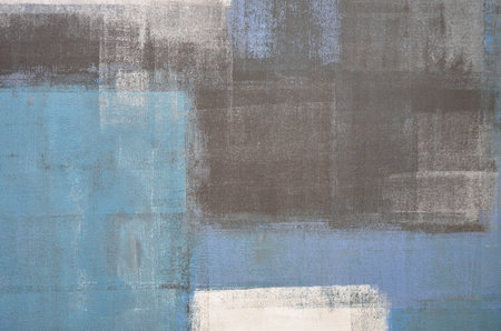 Grey and Blue Abstract Art Paintingの写真素材