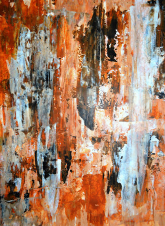 Black and Tan Abstract Art Paintingの写真素材