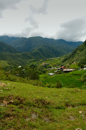 Small village at mountains of North Vietnam close to Sa Paの写真素材