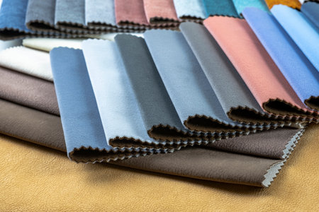 catalogs of furniture fabrics, furniture flock and velor, a choice of upholstery for a new sofa....
