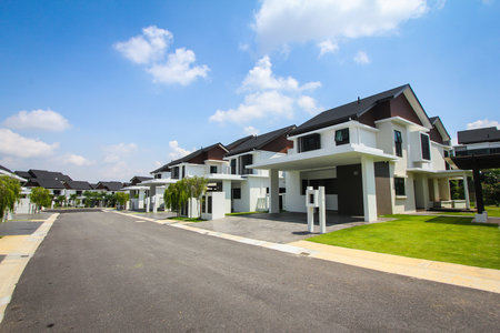 A row of new housesのeditorial素材