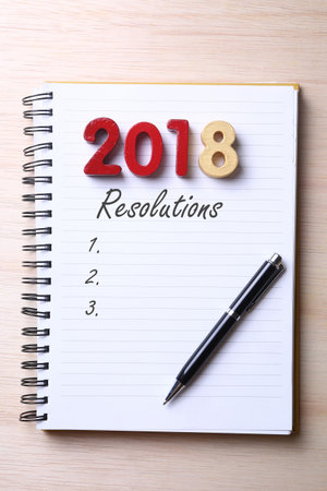 Year 2018 resolutionsの写真素材
