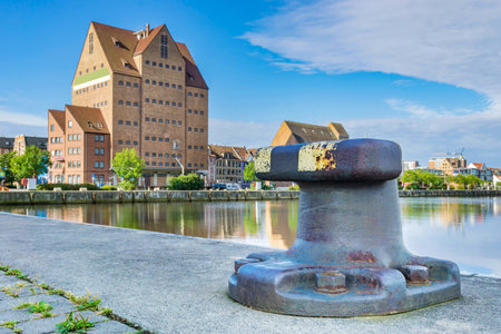Building in the city harbor of Rostock