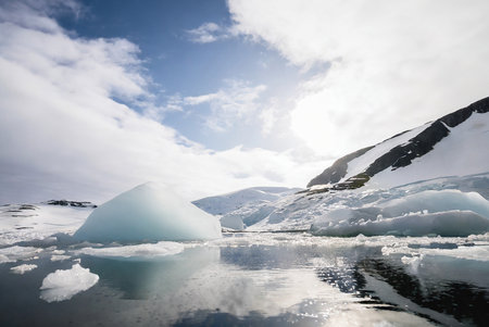 Icebergs in Jokulsarlon glacier lagoon, Iceland