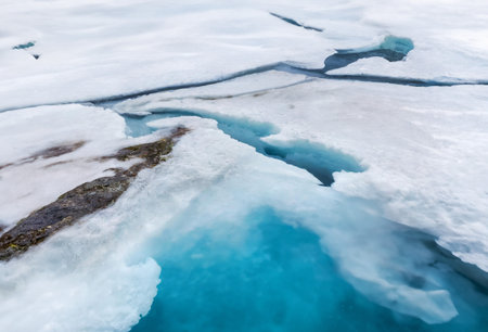 Icebergs in Jokulsarlon glacier lagoon, Iceland