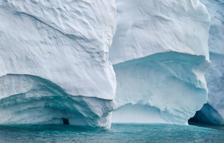 Antarctic icebergs in Ilulissat icefjord, Greenland