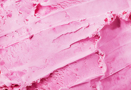 Close up of pink ice cream texture. Abstract background and texture for design.