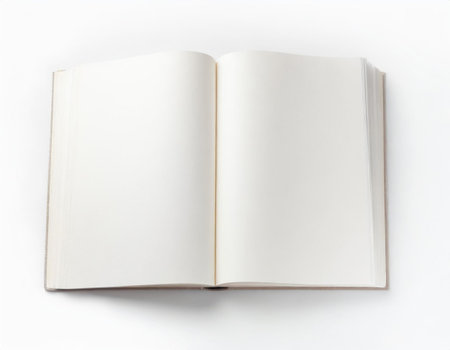 Blank book isolated on white background with copy space for text.の写真素材