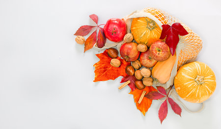 Healthy natural food in eco bagの写真素材