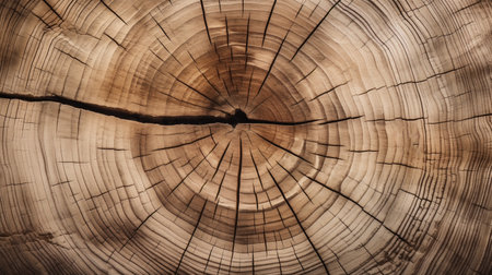 Cross-section texture of wood trunkの素材