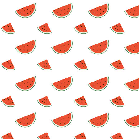 Water melon seamless pattern vector design. The art of sweet delicious fruit theme looks yummy.のイラスト素材