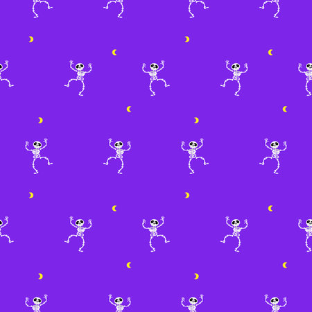 Repeatable Halloween seamless patterns graphic background. Textile ornament texture wallpaper collection. Vector illustration design.のイラスト素材