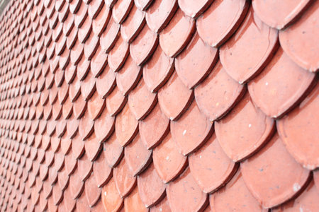 Red tile roof.の写真素材