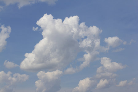 The daytime sky.の写真素材