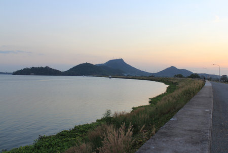 Reservoirs in Thailand の写真素材