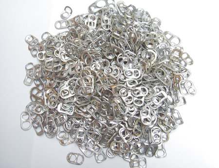 Ear of aluminum cansの写真素材