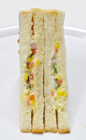 Sandwich on white の写真素材