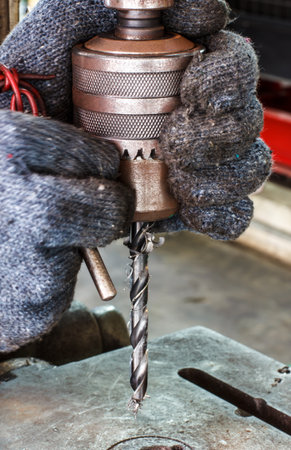 power drill closeup