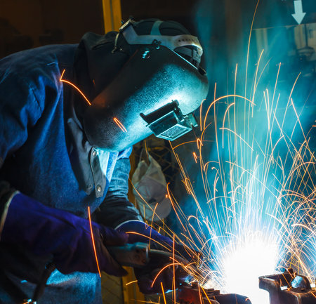 People are working steel welding