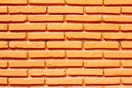 Orange brick wall background.の写真素材