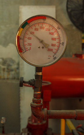 Pipe valve water connection on industryの写真素材