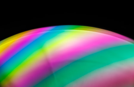 Psychedelic background blur made from soap bubble