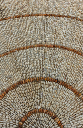 Surface of the stone, lined up on the floor.の写真素材