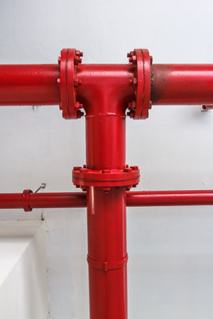 joint per hydrant fire extinguisher ready to useの写真素材