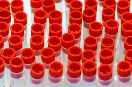 Blood samples for the annual health checkの写真素材