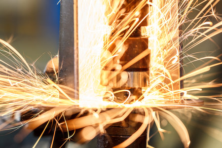 Spot welding machine Industrial automotive part in factory