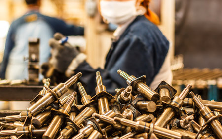 The Auto parts steel products on industry.