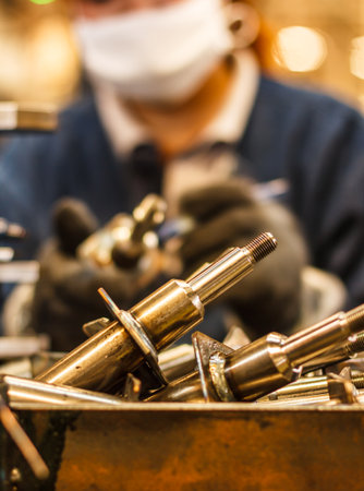 The Auto parts steel products on industry.の写真素材