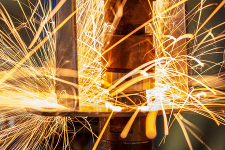 Spot welding machine Industrial automotive part in factoryの写真素材