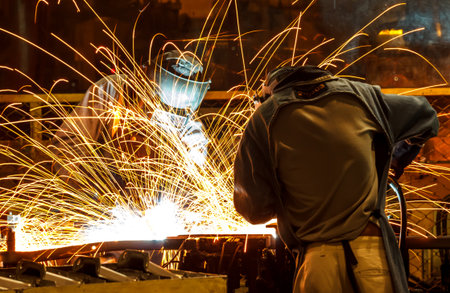 welder Industrial automotive part in factory
