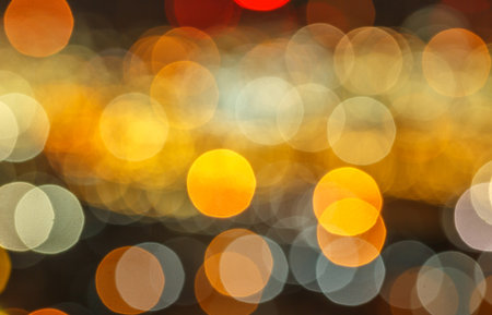 The Dark background bokeh of a beautiful night.