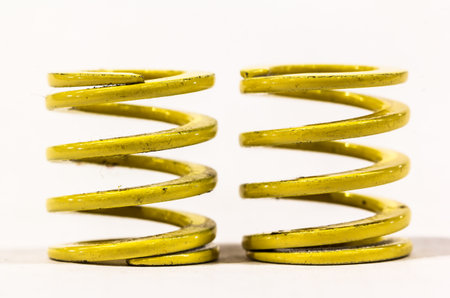 Springs spiral small industry in white backgroundの写真素材