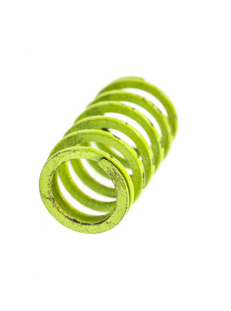 The Springs spiral small industry in white background.の写真素材