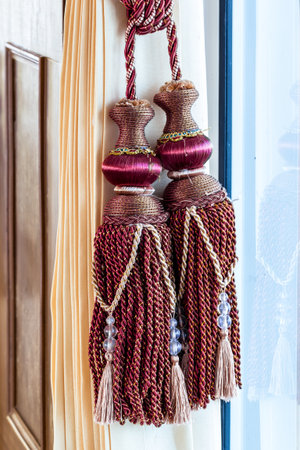 Curtain Tie rope beautiful colors designの写真素材
