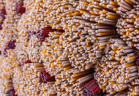 Closeup Incense in a religious beliefs worship.