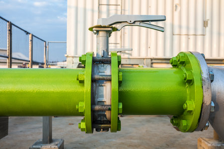 Connecting valve the water pipe on the consumer industry.の写真素材